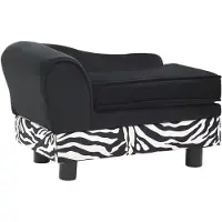 vidaXL Canapé pour chien noir 57x34x36 cm peluche