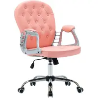 vidaXL Chaise de bureau rose en similicuir