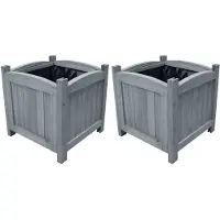 vidaXL Lits surélevés de jardin 2 pcs 30x30x30 cm Bois de sapin massif