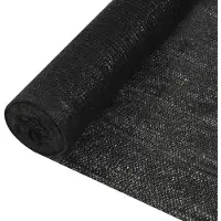 vidaXL Panneau de clôture noir 1,2x25 m HDPE 195 g/m