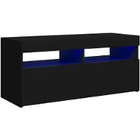 vidaXL Armoire TV avec lampes LED Noir 90x35x40 cm