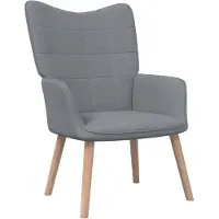 vidaXL Chaise de relaxation Gris clair Tissu