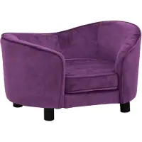 vidaXL Canapé pour chien Bourgogne 69x49x40 cm Peluche