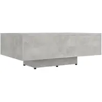 vidaXL Table basse gris béton 85x55x31 cm Bois composite