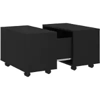 vidaXL Table basse noire 60x60x38 cm Bois composite