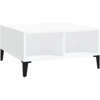 vidaXL Table basse blanche 60x60x30 cm Bois composite