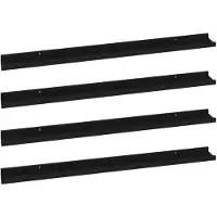 vidaXL Étagères murales 4 pcs Noir 100x9x3 cm