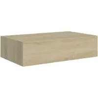 vidaXL Étagère à tiroir murale chêne 40x23,5x10 cm MDF