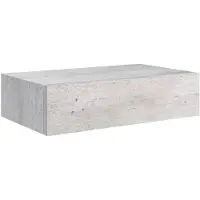 vidaXL Étagère à tiroir murale Gris béton 40x23,5x10 cm MDF