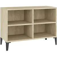 vidaXL Armoire TV avec pieds métalliques Chêne Sonoma 69,5x30x50cm