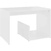 vidaXL Table d'appoint blanc 59x36x38 cm bois d'ingénierie