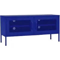 vidaXL Armoire TV bleu marine 105x35x50 cm Acier