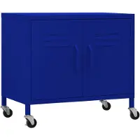 vidaXL Armoire de stockage bleu marine 60x35x56 cm Acier