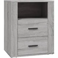 vidaXL Table de chevet Sonoma gris 50x36x60 cm Bois d'ingénierie