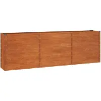 vidaXL Lit surélevé rouillé 240x40x77 cm acier corten