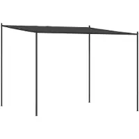 vidaXL Pavillon anthracite 3x3 m 180 g/m² tissu et acier