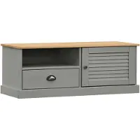 vidaXL Armoire TV VIGO Gris 106x40x40 cm Pin massif