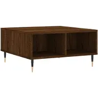 vidaXL Table basse marron imitation chêne 60x60x30 cm Bois composite
