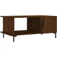 vidaXL Table basse marron imitation chêne 90x50x40 cm Bois composite