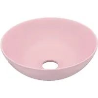 vidaXL Lavabo en céramique Mattrosa Rond