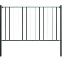 vidaXL HEK - Panneau avec poteaux 1,7x1,25 m Pulver -bezogenem Stahl -Anthrazit