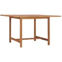vidaXL Table de jardin 110x110x75 cm en teck massif