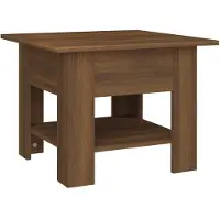 vidaXL Table basse marron imitation chêne 55x55x42 cm Bois composite