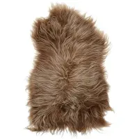vidaXL Housse de chaise en peau de mouton islandaise Marron 70x110 cm