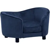 vidaXL Canapé pour chien bleu 69x49x40 cm peluche