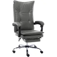vidaXL Chaise de bureau anthracite similicuir