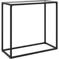 vidaXL Table console Transparent 80x35x75 cm Verre trempé