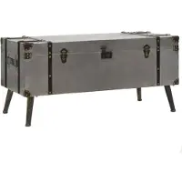 vidaXL Table basse MDF et aluminium 102x51x47,5 cm