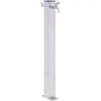 vidaXL Colonne à eau de jardin 100 cm acier inoxydable carré