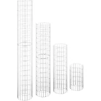 vidaXL Gabion lits surélevés 4 pcs. Rond Ø30x50/100/150/200 cm