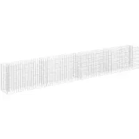 vidaXL Lit surélevé à gabion Acier galvanisé 360x30x60 cm