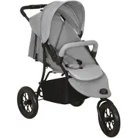 vidaXL Poussette gris clair acier