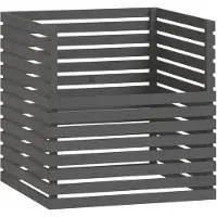 vidaXL Composteur Gris 100x100x102 Cm Bois Massif De Pin