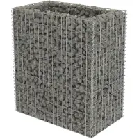 vidaXL Lit surélevé à gabion Acier galvanisé 90x50x100 cm
