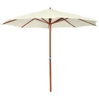 vidaXL Parasol 300x258 cm blanc sable
