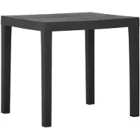 vidaXL Table de jardin Gris 79x65x72 cm plastique