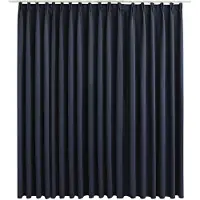 vidaXL Rideau occultant avec crochets Anthracite 290x245 cm