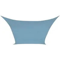 Perel Toile d'ombrage, hydrofuge, 3,6 x 3,6 m, 160 g/m², polyester, carré, gris clair