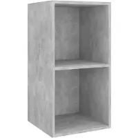 vidaXL Armoire TV murale gris béton 37x37x72 cm Bois composite