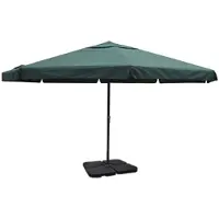 vidaXL Parasol Aluminium Pied de parasol portable Vert