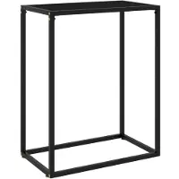 vidaXL Table console Noir 60x35x75 cm Verre trempé