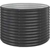 vidaXL Lit surélevé Acier revêtu par poudre 100x100x68 cm Anthracite