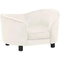 vidaXL Canapé pour chien Crème 69x49x40 cm Peluche