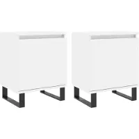 vidaXL Tables de chevet 2 pcs blanc 40x30x50 cm bois d'ingénierie