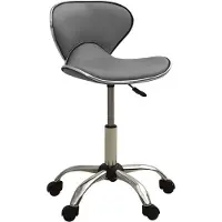 vidaXL Chaise de bureau Gris Similicuir
