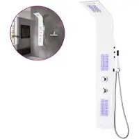 vidaXL Panneau de douche aluminium 20x44x130 cm blanc
